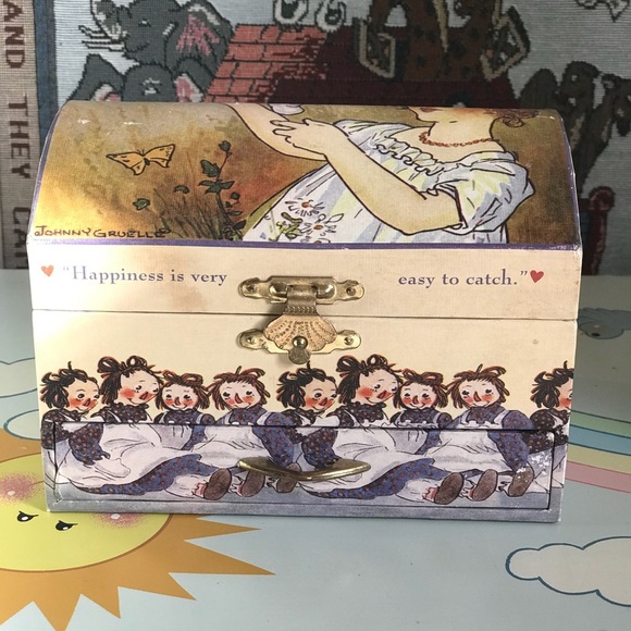 Rare Dancing Musical Raggedy Ann Jewelry Box - Picture 6 of 8